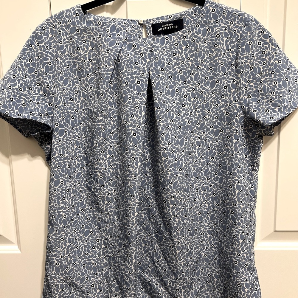 Chase Bank Uniform Blouse Floral